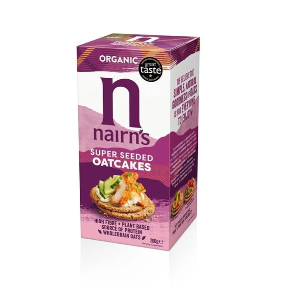 Nairns Organic Super Seeded Oatcakes 200g (Pack of 1)