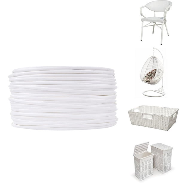 Material de Reparación de Mimbre, Ratán Sintético Plano, Material de Tejido, Ratán Plástico para Reparación de Tejidos, Sillas, Mesas, Cestas de Almacenamiento