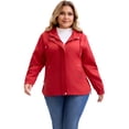 thumbnail image 1 of Abrigo de trench con capucha para mujer Agnes Orinda, talla grande, a prueba de viento, con cierre de cremallera y botones, chaqueta de invierno con bolsillos 1X Burdeos, 1 of 5