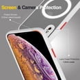 thumbnail image 6 of Magnetic case for iPhone X and iPhone Xs Compatible with MagSafe, Translucent Matte Protection Cover with Soft Edge, Hard PC Back and TPU Hybrid Anti Yellow slim fit shell, 5.8 inch White, 6 of 10