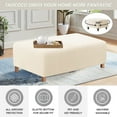 thumbnail image 3 of CHOK 2024 S/L Ottoman Covers Slipcover Stretch Ottoman Cover Folding Storage Stool Protector Rectangle Slipcover with Elastic Bottom Gray, 3 of 8