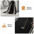 thumbnail image 5 of Black Striped Washable Area Rug 3'x5', Farmhouse Black White Stripes Woven Cotton Tassels Kitchen Rugs, Non Slip Indoor Door Mat Throw Carpet for Entryway Living Room Nursery Laundry Room, 5 of 9