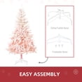 thumbnail image 4 of Árbol de Navidad HOMCOM de 1,5 m, abeto artificial, color rosa, sin iluminación, 4 of 9