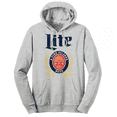 thumbnail image 1 of Miller Lite Beer Classic Logo Grey Hoodie-2XLarge, 1 of 1