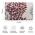 thumbnail image 3 of Red and Gray Floral Pattern Bathroom Rugs Mat,Non Slip Microfiber Bathroom Rug,Rubber Backing,Soft Bathroom Mats for Bathroom Floor,Tub and Shower,17x27in(43x68cm), 3 of 5