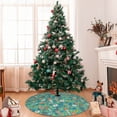 thumbnail image 7 of Lsque Mushrooms and Flowers Print Christmas Tree Skirt, Tree Skirt with Ties or Velcro, Perfect for Holiday Decorations, Halloween, and New Year-48", 7 of 7