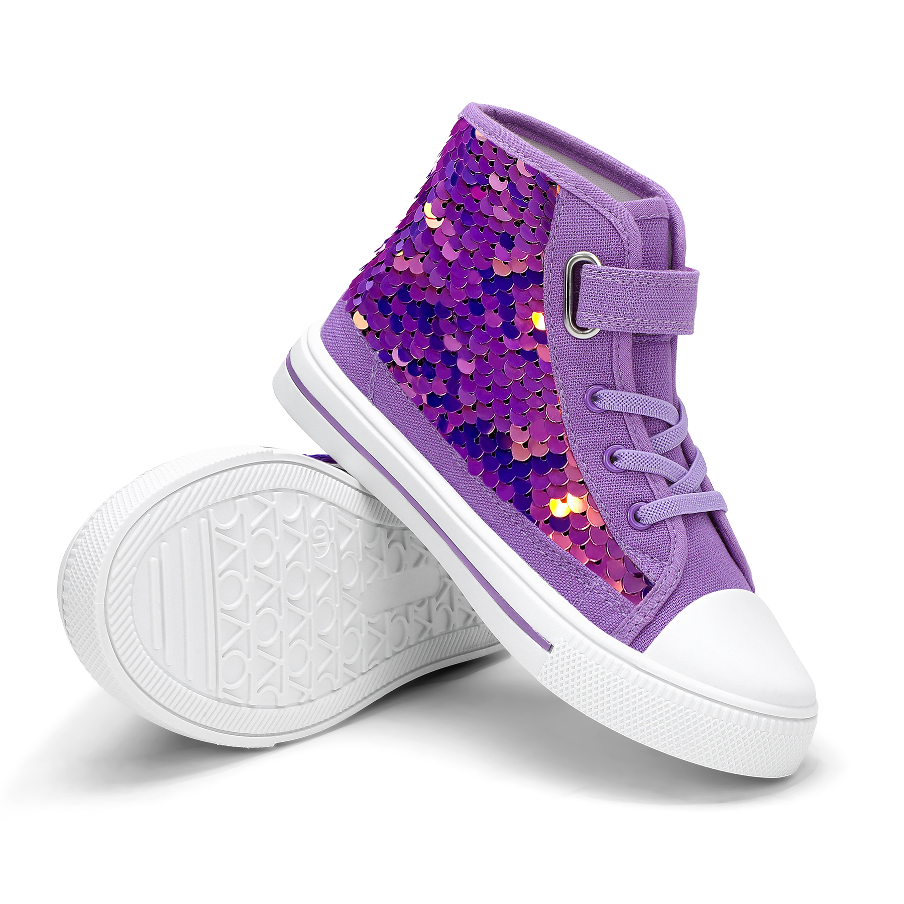 Kushyshoo Purple High Top Girls Toddler Sneakers photo 2