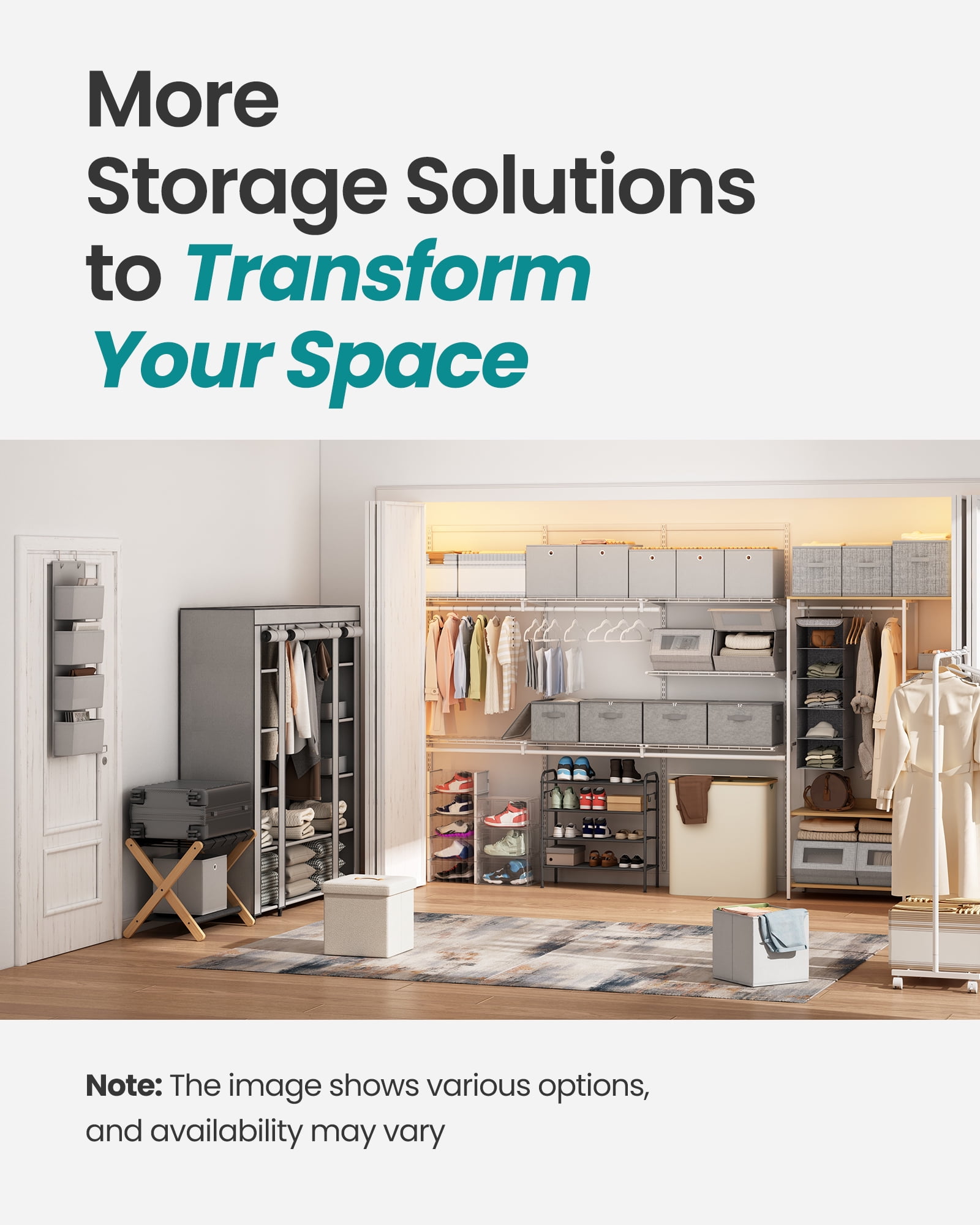 8 Storage Cubes, 11" Non-Woven Fabric Bins with Double Handles Closet Organizers for Bedroom Living Room Cattail Gray