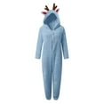 thumbnail image 6 of TBWNWG Girls Winter Hooded Romper Jumpsuit Soft Reindeer Design Warm Cozy Playwear For Toddler Kids,Sizes 12-13 Years, 6 of 6