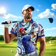 thumbnail image 3 of HOMYGIFTS Men’s Golf Polo Shirt – Custom Golfer Art Design with Colorful Mosaic Pattern, 3 of 14