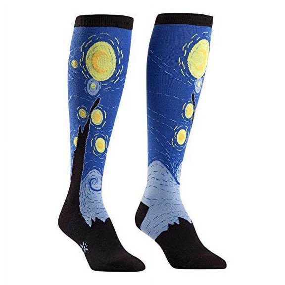 Sock It To Me Unisex Starry Night Stretch-It Wide Calf Socks