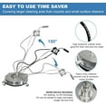 thumbnail image 4 of Trilenars 20inch Pressure Washer Surface Cleaner with 4 Wheels - Stainless Steel Dual Handle Surface Cleaner 4600 Max PSI,3/8inch Connector & 1/4inch Adapter for Floor Driveway,Silve, 4 of 8