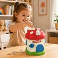 thumbnail image 4 of Mushroom House Piggy Bank for Kids with Lock and 2 Keys, Cute Decorative Coin Bank and Savings Box, 4 of 8