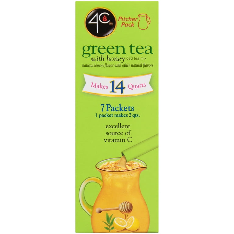 4C® Totally Light® Sugar Free Honey & Lemon Green Tea Mix, Instant
