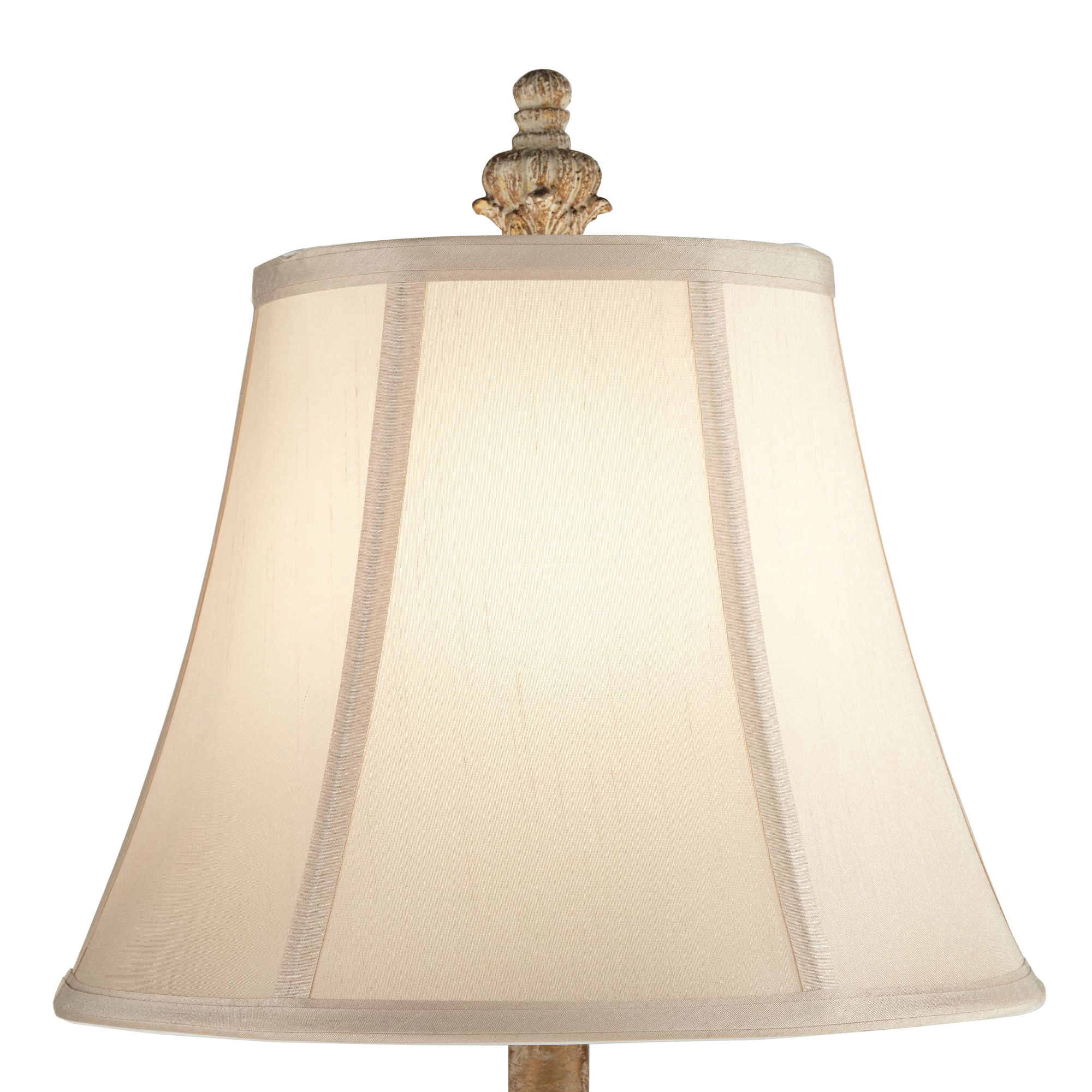 Regency Hill Elize Traditional Table Lamps 26 1/2" High Set of 2 Whitewashed Candlestick Beige Bell Shade for Bedroom Living Room Nightstand Office