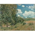 thumbnail image 2 of Sisley, Alfred 18x15 Black Ornate Wood Framed with Double Matting Museum Art Print Titled - The Road from Versailles to Saint-Germain, 2 of 4