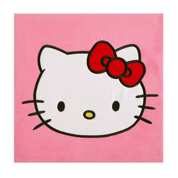Sanrio Hello Kitty Plush Textured Wall Art for Kids, 12" x 12"