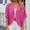 Hot Pink, variant on Kayannuo Blouses for Women Tee Shirts for Women Women's Solid Color Cardigan Jacket With 5/4 Sleeves And Ruffled Top Cardigan