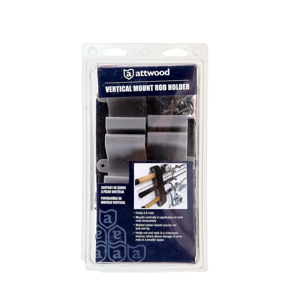 Attwood Kayak Flush Mount Rod Holder, Adjustable Fishing Rod Holder for  Bait Casting and Spinning Reels, Black - Walmart.com