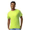 thumbnail image 3 of Gildan Men's Crew Neck Heavy Cotton Hi-Vis Tee, Short Sleeve Work T-Shirt, Safety Green, 5 Pack, M, 3 of 6