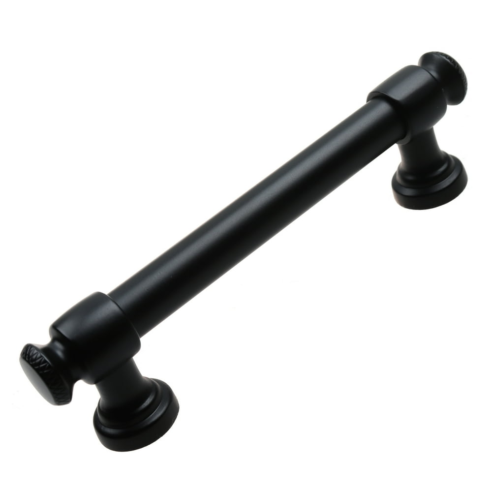 GlideRite 33/4 in. Center Euro Bar Pulls, Matte Black, Pack of