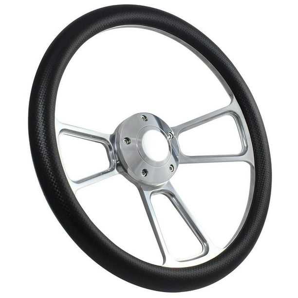 EZGO Golf Cart Steering Wheel Kit 14" Polished Muscle Steering Wheel