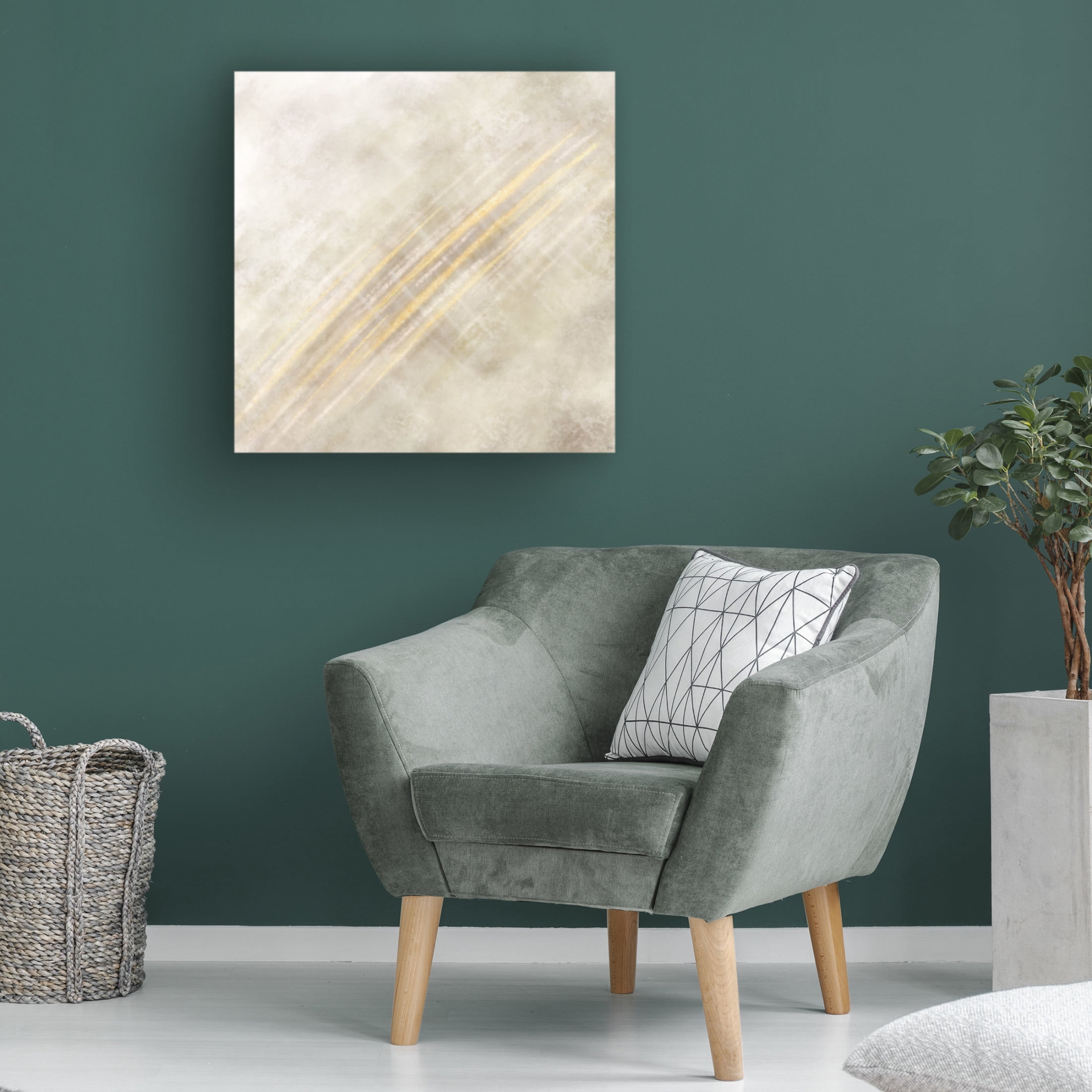 Canvas Wall Art - Line and Brush 'Streeeek' Wall Art for Living Room, Bedroom, or Office Décor by Trademark Fine Art - 14 x 14 Inches