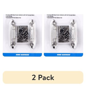 Hyper Tough Cabinet Hinge, Satin Nickel, 2 Pack