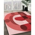 thumbnail image 2 of Ahgly Company Indoor Square Patterned Love Red Area Rugs, 8' Square, 2 of 6