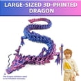 thumbnail image 2 of 3D Printed Dragon, Cool Colorful 3D Printer Articulated Dragon Toy for Kids, 23.5 inch 3D Printed Easter Dragon ADHD Fidget Toys , Home Office Figurine Decor, 2 of 9
