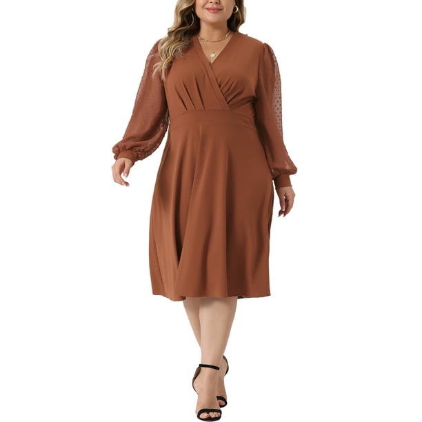 caramel formal dress DOTTI DRESS – zizudesigns main image 1
