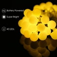 thumbnail image 2 of LED String Lights, 19.68FT 40LED Ball String Lights Indoor/Outdoor Decorative Light, Battery Powered Globe Christmas Starry Fairy Lights for Bedroom, Kids Room, Dorm, Camping, Garden, Party, I0966, 2 of 8