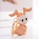 thumbnail image 2 of Encantador accesorio de moda para mujer: llavero con pareja de animales en tono champán, 2 of 6