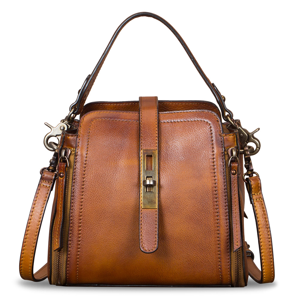 Genuine Leather Purses and Handbags for Women Vintage Crossbody Shoulder Bag