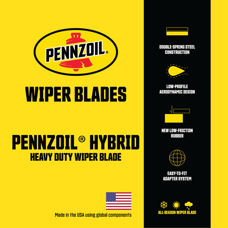 2-Pack 28” Bracketless Windshield Wiper Blades – J/U Hook, All-Season, Set Of 2