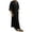 Black, variant on Mens Casual Fashion Cotton Linen V Neck Long Sleeve Robe Jacket