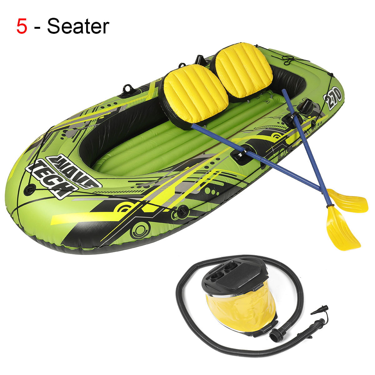 3/5 Person PVC Fishing Rowing Boat Kayak Raft Dinghy Fishing Security Inflatable 