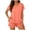 Orange, variant on Purcolt 2 Piece Set for Women Summer Casual Short Sleeve V Neck Tops and Shorts Sweatsuit Comfortable Lounge Sets Beach Vacation Outfits