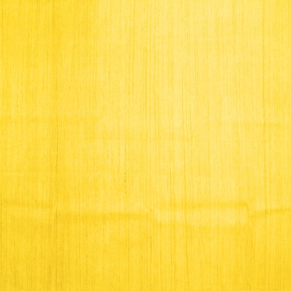 Ahgly Company Machine Washable Indoor Square Solid Yellow Modern Area Rugs, 3' Square