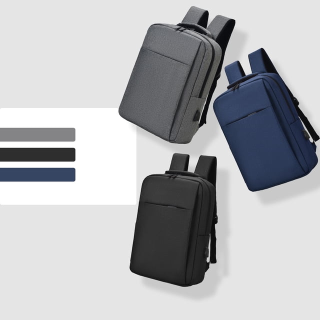 Slim Laptop Backpack, 15.6 Inch Capacity, Water-Resistant Material, USB Charging Port, Adjustable Shoulder Straps, For Business Travel, Commuting Students, Men Women, Travel Gear, Daily Use $BS$3