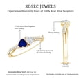 thumbnail image 4 of Rosec Jewels Toi Et Moi Promise Ring with Lab Diamond and Sapphire - Ready to Gift for Valentines Day, 10K Yellow Gold, US 10.50, 4 of 5