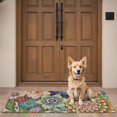 thumbnail image 2 of Bohemian Retro Floral Non-Slip Entryway Door Mat,Boho Indoor Decor Durable Low Plush Door Mat,Washable Welcome Rug for Patio Hallway Home Decor 16x47 Inches, 2 of 3