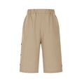 thumbnail image 4 of Womens Casual Capri Pants Lightweight Athletic Elastic Waisted Straight Leg Trousers with Pockets, 4 of 7