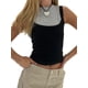 thumbnail image 2 of Lucakuins Mujeres Tank Tops, Color Sólido Básico Sin Mangas Escote Redondo Slim Fit Camisas Camisola Acanalada Tops Lucakuins moda, 2 of 6