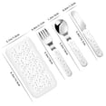 thumbnail image 2 of Gaeub Airplane Print 3-Piece Children Knife Spoon Fork Set,Stainless Steel Child Flatware Set,Kids Utensils Set with Case for Lunch Box (Fork Spoon Knife Combo), 2 of 8