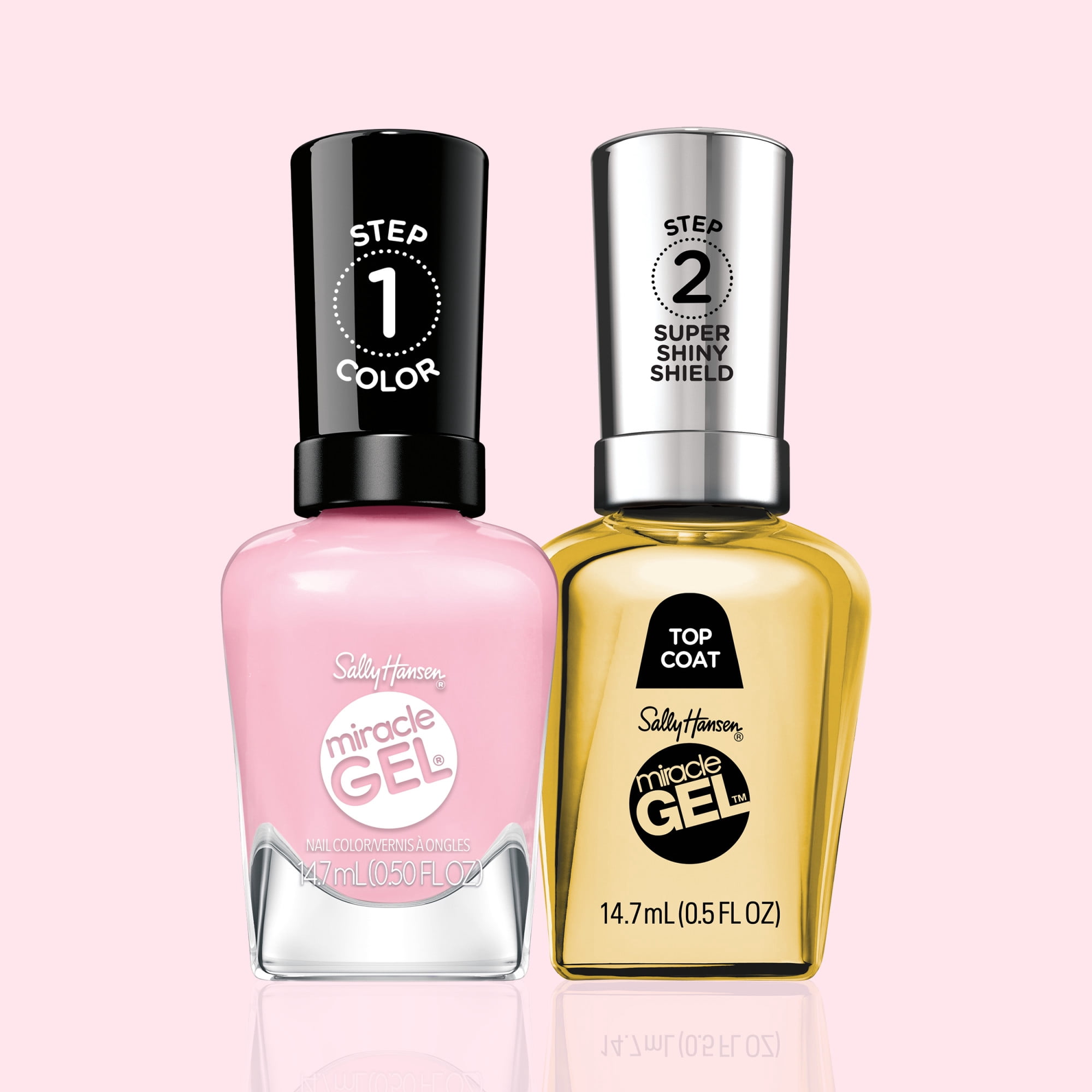 Vernis à ongles Sally Hansen Miracle Gel Supercharged Pinks, avec Complexe Color Grip, longue tenue, pour un résultat digne d'un salon de beauté, Blush Crush, 14.7 ml