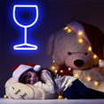thumbnail image 5 of Neon Signs LED Wine Glass Neon Lights Neon Signs For Wall Decoration Battery or USB Powered Bedroom Neon Light（blue）, 5 of 5