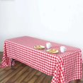 thumbnail image 2 of Efavormart Perfect Picnic Inspired Red/White Checkered 60x126" Polyester Tablecloths For Party Event Decor, 2 of 9