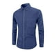 thumbnail image 1 of Blusa y camisa de manga larga con cuello vuelto para hombre, color liso, informal, a la moda, con bolsillos, manga larga, botones, cárdigan, sudadera con capucha, blusa de poliéster para hombre, 1 of 4