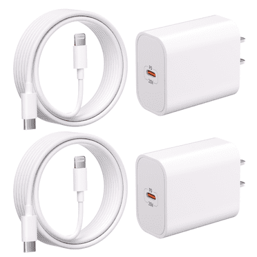 Bkayp iPhone 14 13 12 Fast Charger [Apple Mfi Certified] 2 Pack 20W PD USB C Charger Block with 6ft Fast Charging Cables Compatible with iPhone iPad iPod White